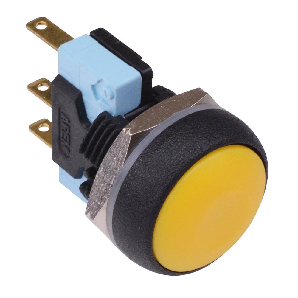IRR7Z252 APEM Yellow Round 16mm Momentary Push Button Switch SPDT 5A IP67