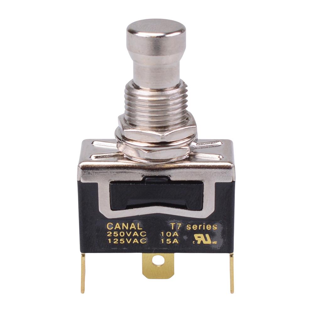 On-On Latching 12mm Heavy Duty Push Button Switch SPDT 15A