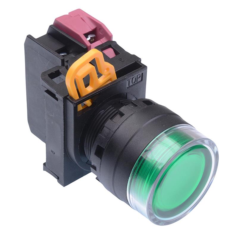 YW1L-MF2E01Q4G Green 24V illuminated 22mm Momentary Shrouded Push Button Switch NC IP65 IDEC