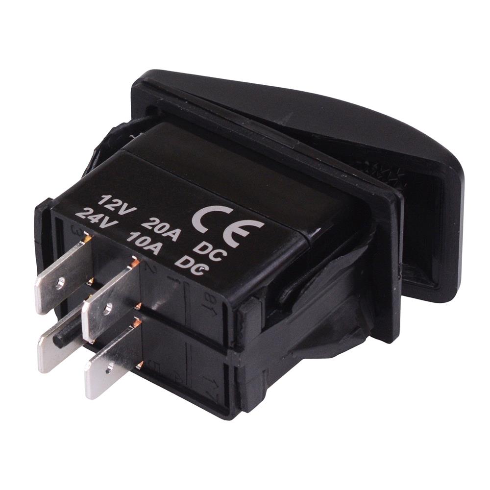 On-Off Automotive Rocker Switch DPST 10A 12-24V IP68