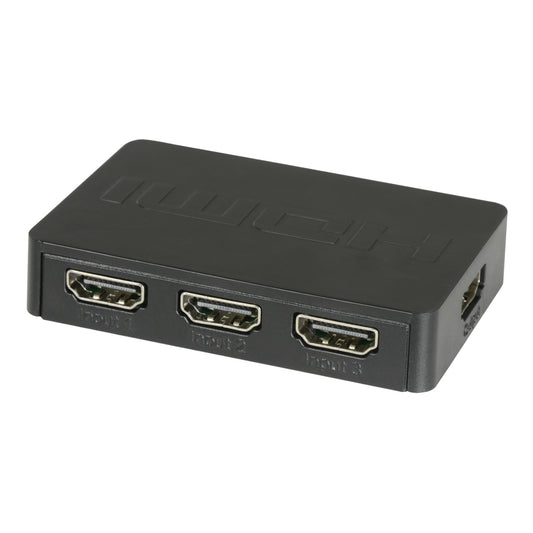 AV:Link Mini 4K UHD 3-Way HDMI Switch With IR Remote Control