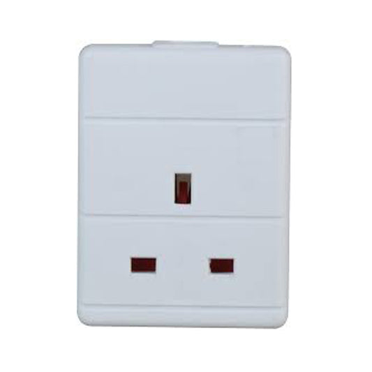 UK Mains 13 Amp Trailing Single Socket White