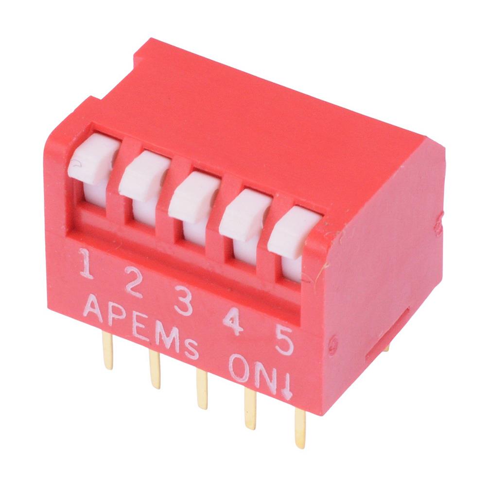 NDP05 APEM 5-Way Piano DIP Switch SPST