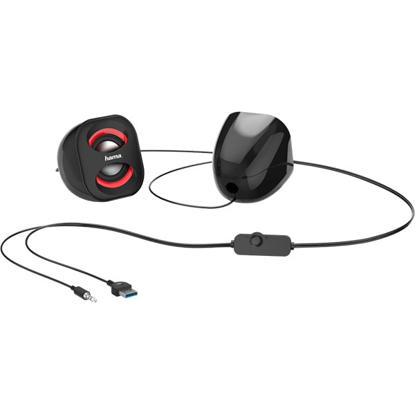 Hama Sonic Mobil 183 USB Powered Desktop PC Speakers with 3.5mm Jack