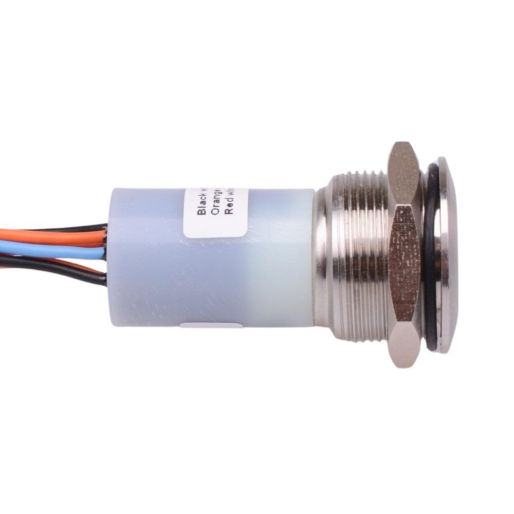 AV3V22F202084BK APEM Green LED 24VDC Momentary NO/NC Push Button Vandal Switch IP67