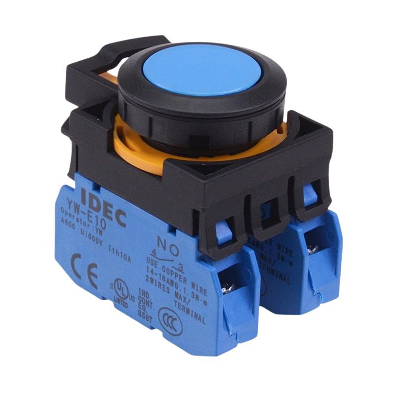 CW1B-A1E20S Blue Maintained Push Button Switch 2NO IP65 IDEC