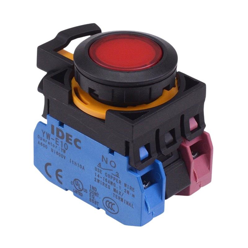 CW1L-A1E11Q4R Red 24V illuminated Maintained Push Button Switch 1NO-1NC IP65 IDEC