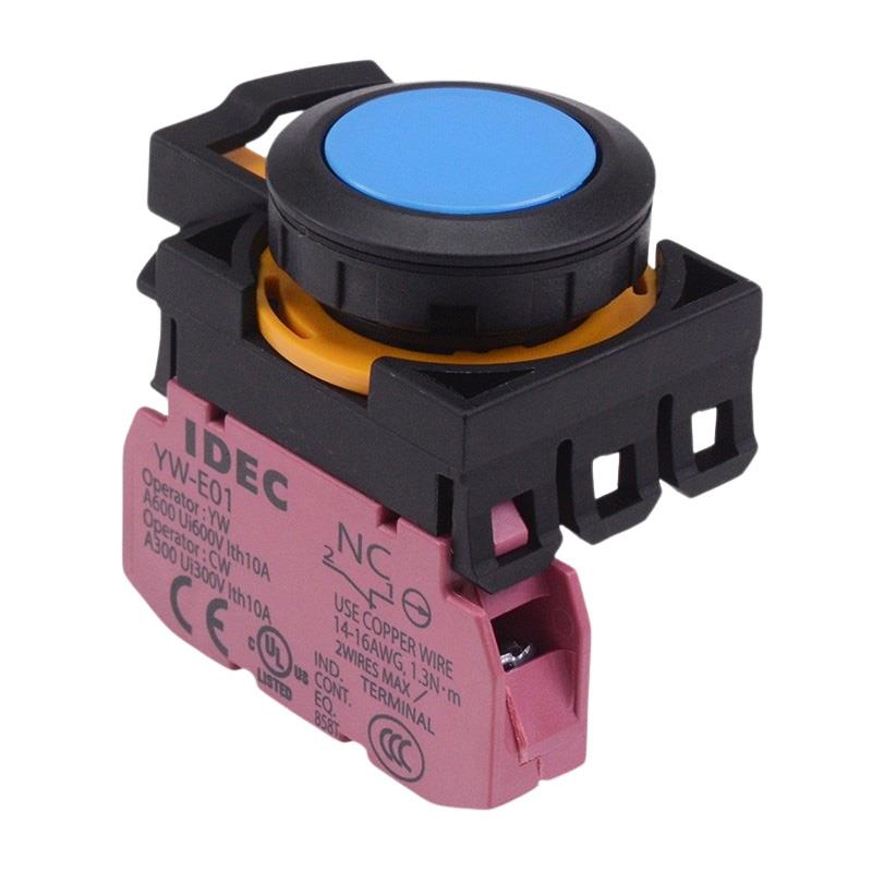 CW1B-A1E01S Blue Maintained Push Button Switch 1NC IP65 IDEC