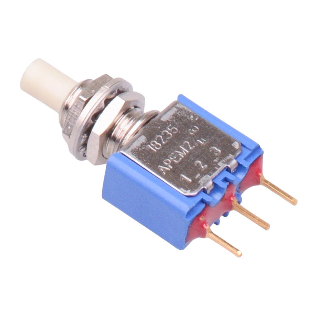 18235CD On-(On) Momentary Panel Mount Push Button Switch SPDT 0.1A 30VDC