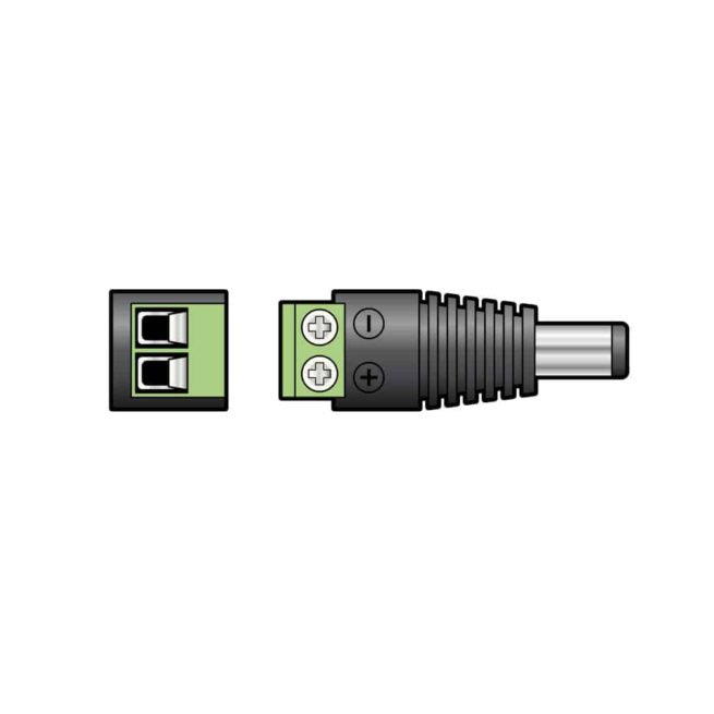 2.1mm Male Plug Jack DC Connector with Screw Terminals
