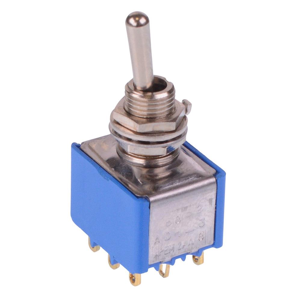 5652AD1.3 APEM On-(On) Momentary 6.35mm Miniature Toggle Switch 3PDT 4A 30VDC