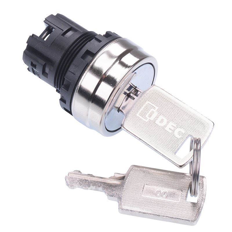 YW4K-2A 22mm 2 Position Maintained Metal Key Switch Head IDEC