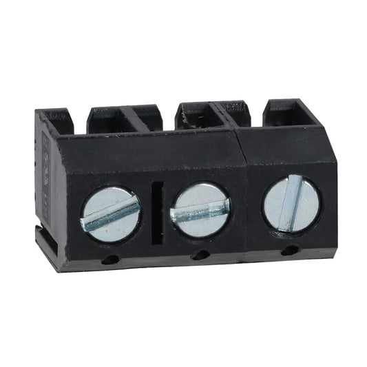 3 Way 10A Black Interlocking Terminal Block 5mm