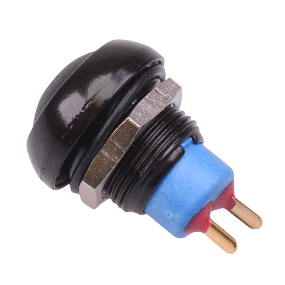 IPR3SAD2X1207 APEM Black Momentary Round 12mm Push Button Switch SPST IP67