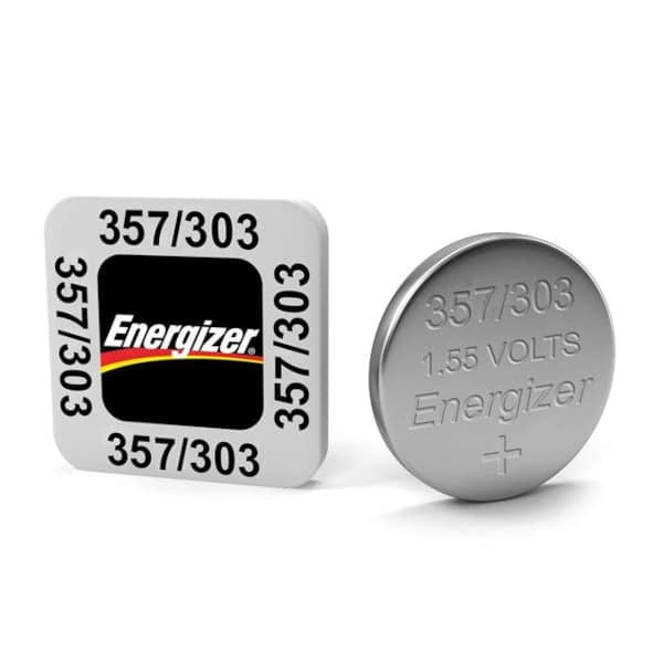 357/303/SR44/A76 Energizer Silver Oxide Coin Cell Battery, 1.55V