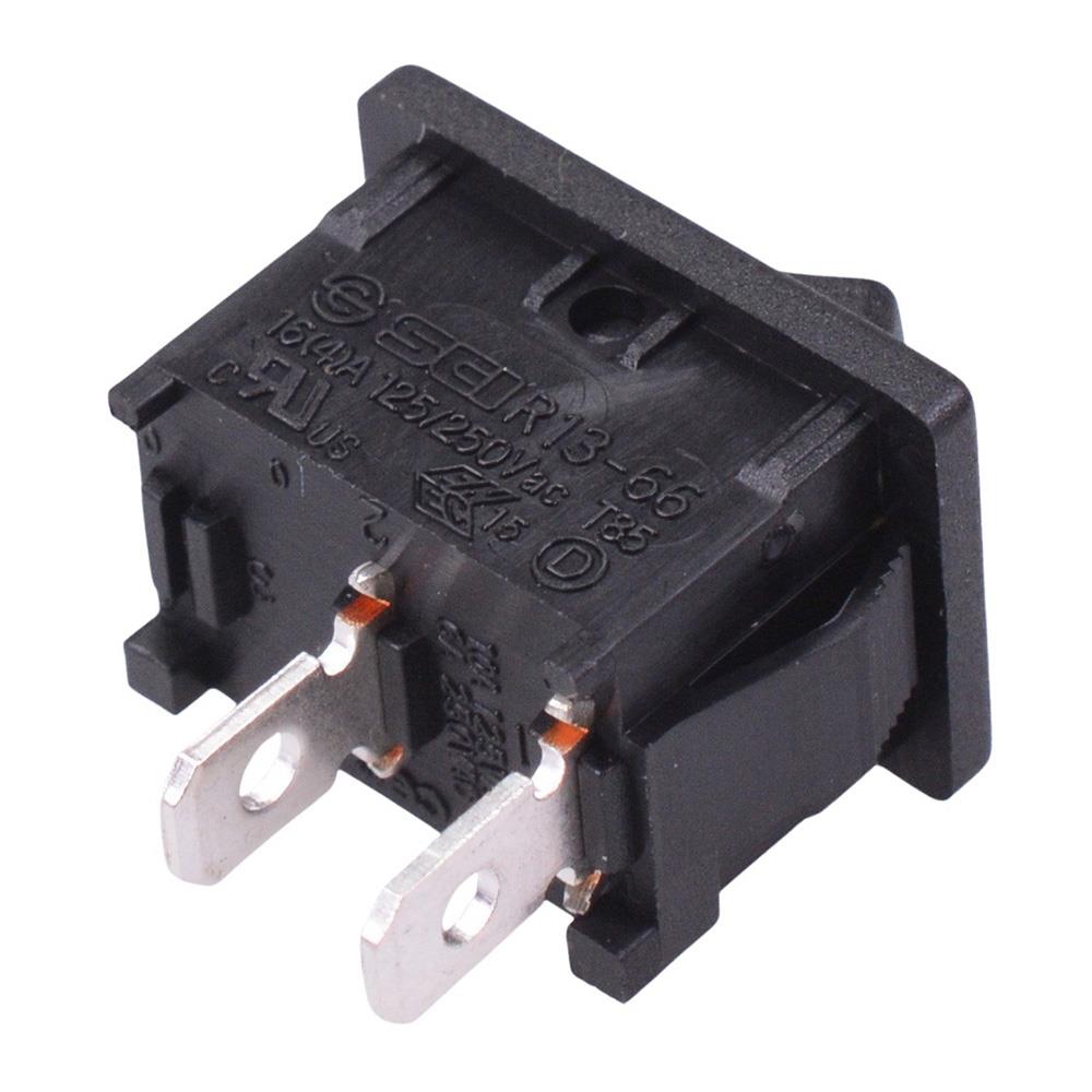 On-Off Rectangle Rocker Switch SPST 10A 250VAC R13-66A-02
