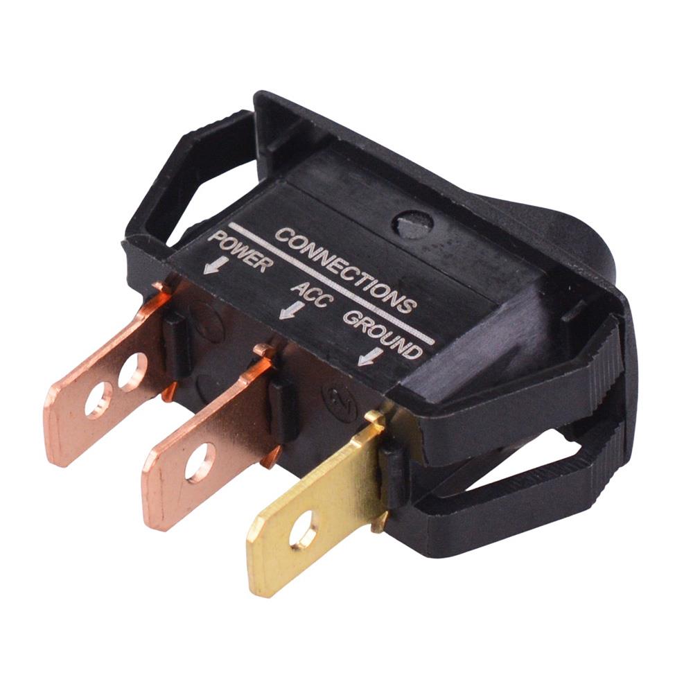 Red 12V LED Rectangle Rocker Switch 25A SPST R13-242L-01