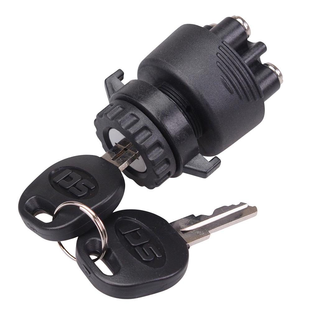 On-Off-On-(On) Automotive 22mm Ignition Key Switch 15A 12V K3-33C1-07