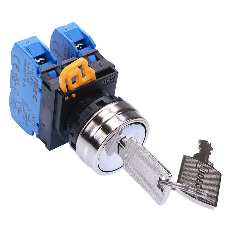 YW4K-2AE20 22mm Metal Bezel 2 Position Maintained Key Switch 2NO IP65 IDEC