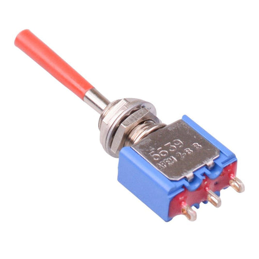 5639AB-21+U646 APEM Red Long Lever On-Off-On Miniature Toggle Switch SPDT