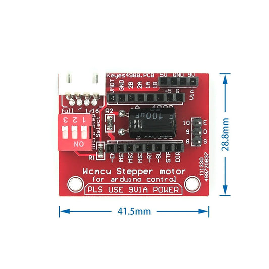 42 Stepper Motor Driver for DRV8825 and A4988, Red