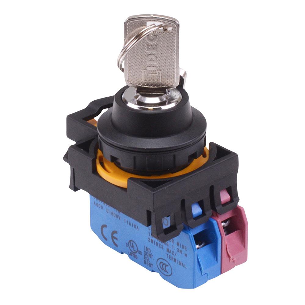 CW1K-3AE11N4 3 Position Maintained Key Switch 1NO-1NC IP65 IDEC