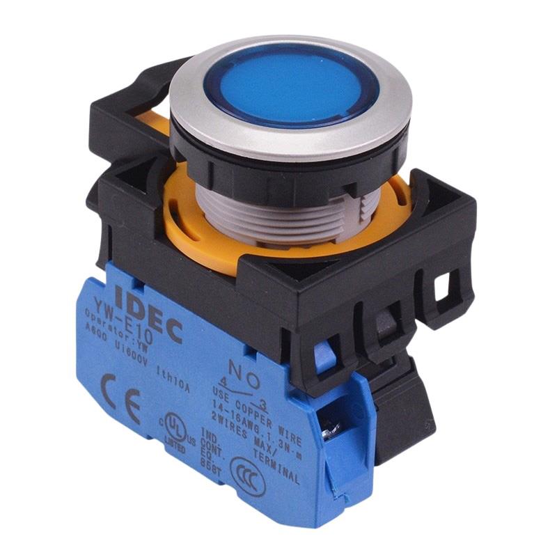 CW4L-A1E10Q4S Blue 24V illuminated Maintained Push Button Switch 1NO IP65 IDEC