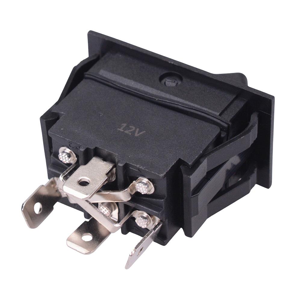 Red / Yellow 12V LED Rectangle Rocker Switch SPST 20A R13-220BC-01