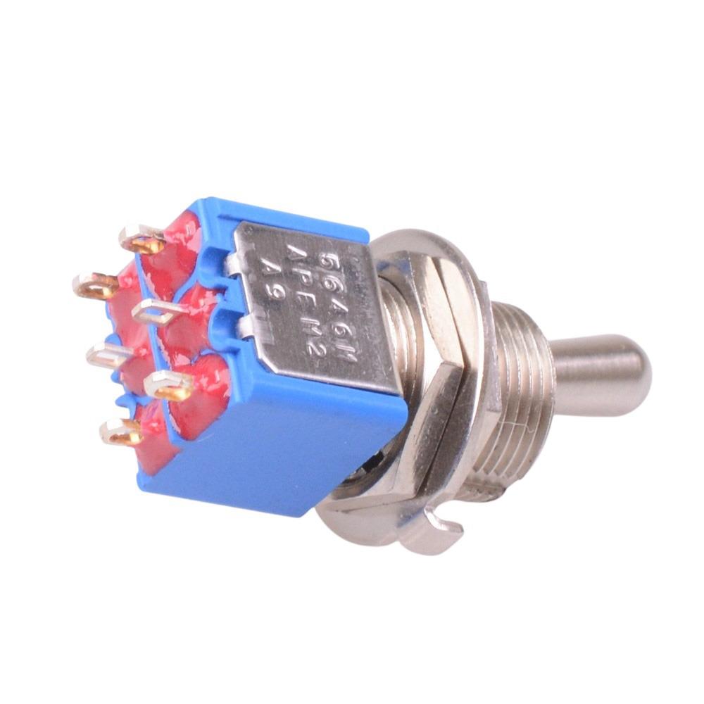 5646MAB-27 APEM On-On Miniature Toggle Switch 11.9mm Bushing DPDT