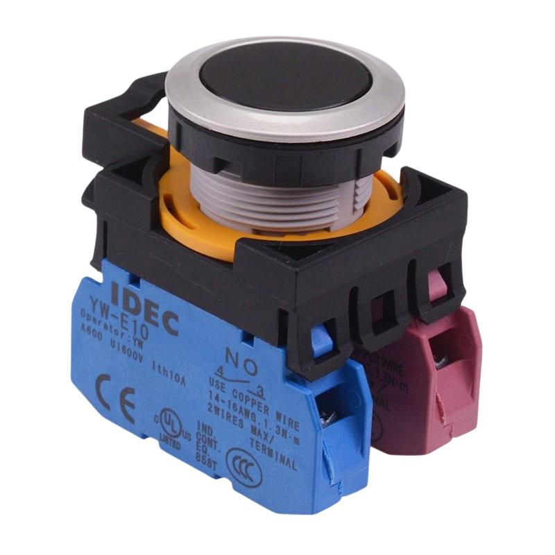 CW4B-M1E11B Black Metallic Momentary Push Button Switch 1NO-1NC IP65 IDEC