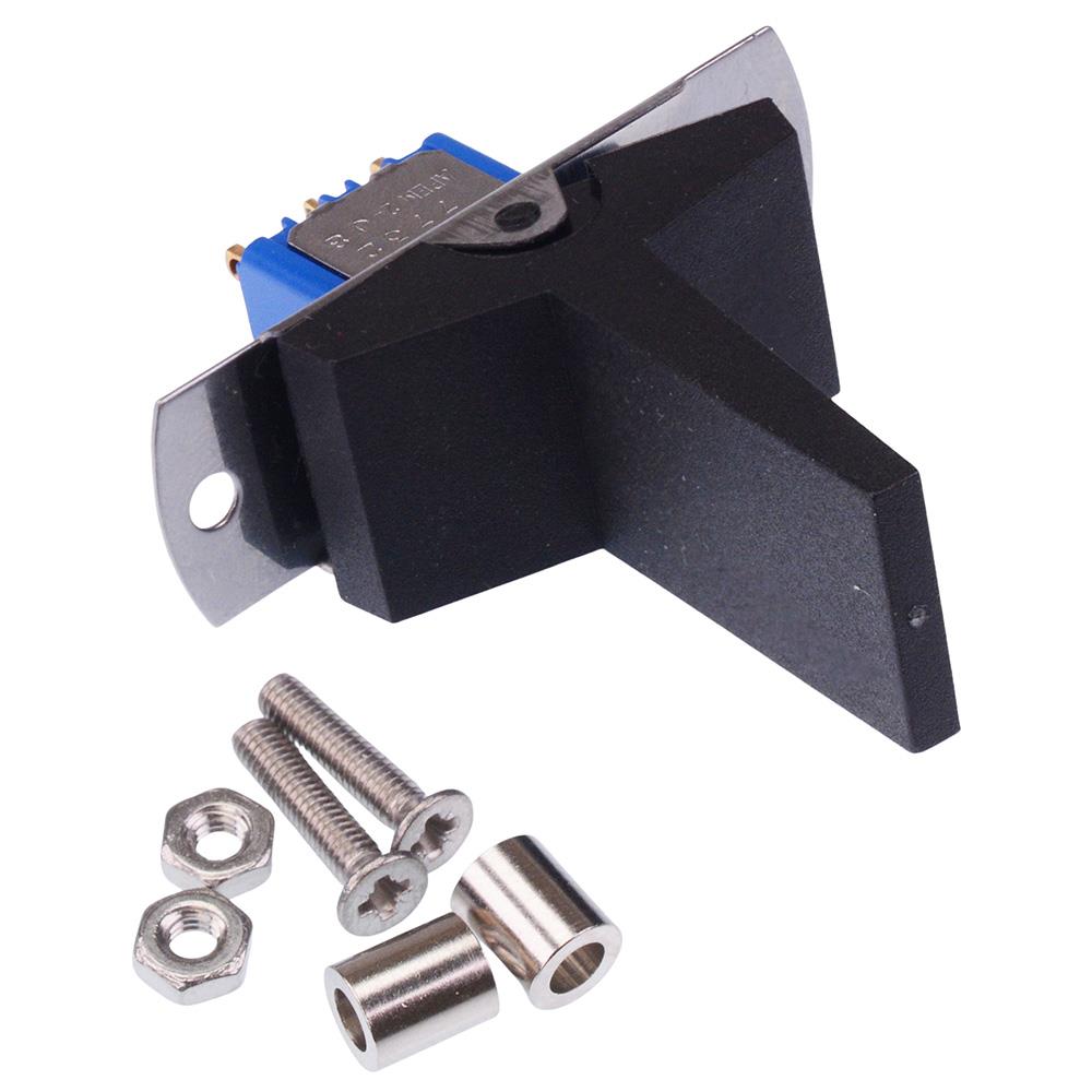 7732CD APEM Black Paddle On-(On) Momentary Panel Mount Rocker Switch SPDT 0.4A 20V