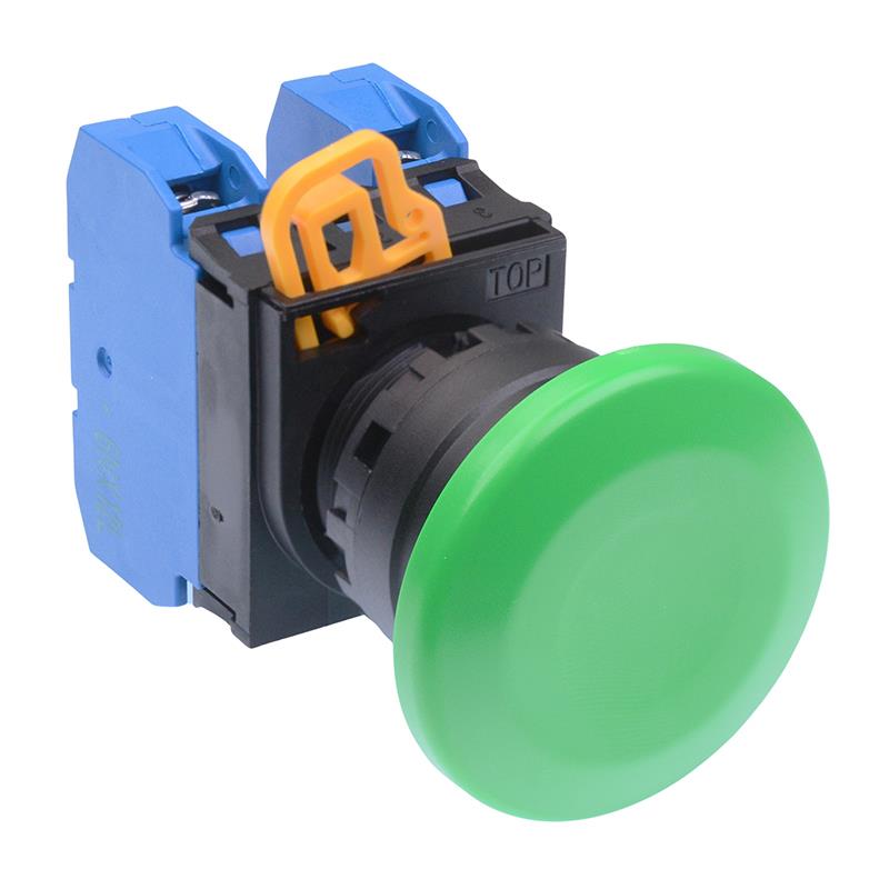 YW1B-A4E20G Green 22mm Mushroom Maintained Push Button Switch 2NO IP65 IDEC