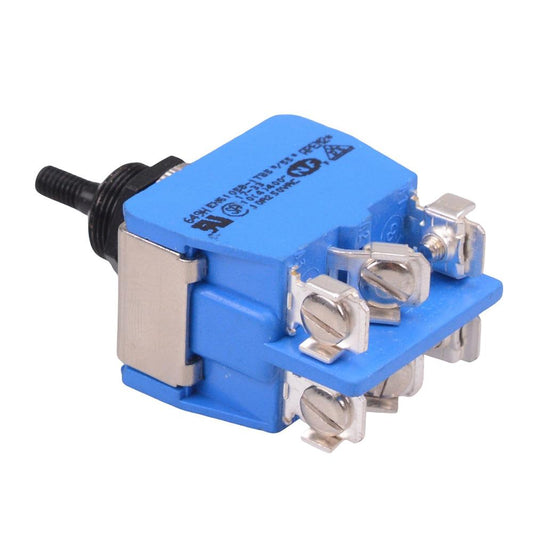 649HGX2330 APEM On-Off-On 12mm Toggle Switch DPDT 15A 250VAC