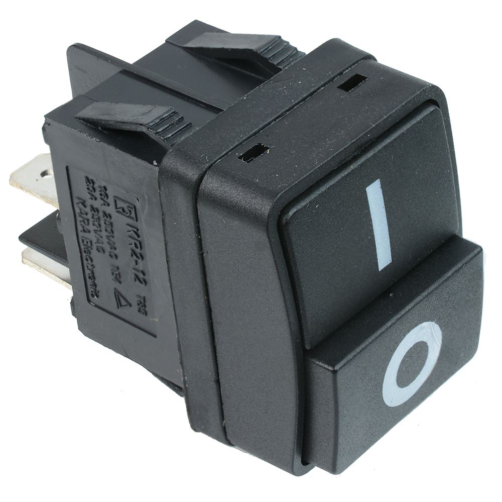 Black On-Off Rocker Switch DPST 16A