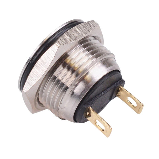 Off-(On) Momentary 16mm Stainless Steel Vandal Push Button Switch 2A SPST