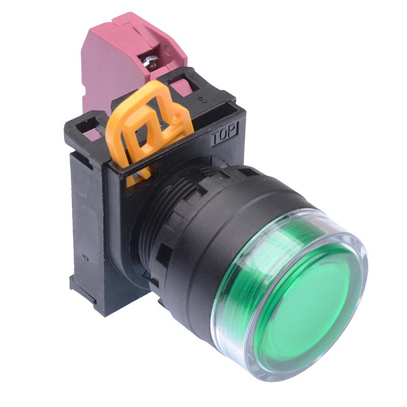 YW1L-MF2E01Q0G Green 22mm Momentary Shrouded Push Button Switch NC IP65 IDEC