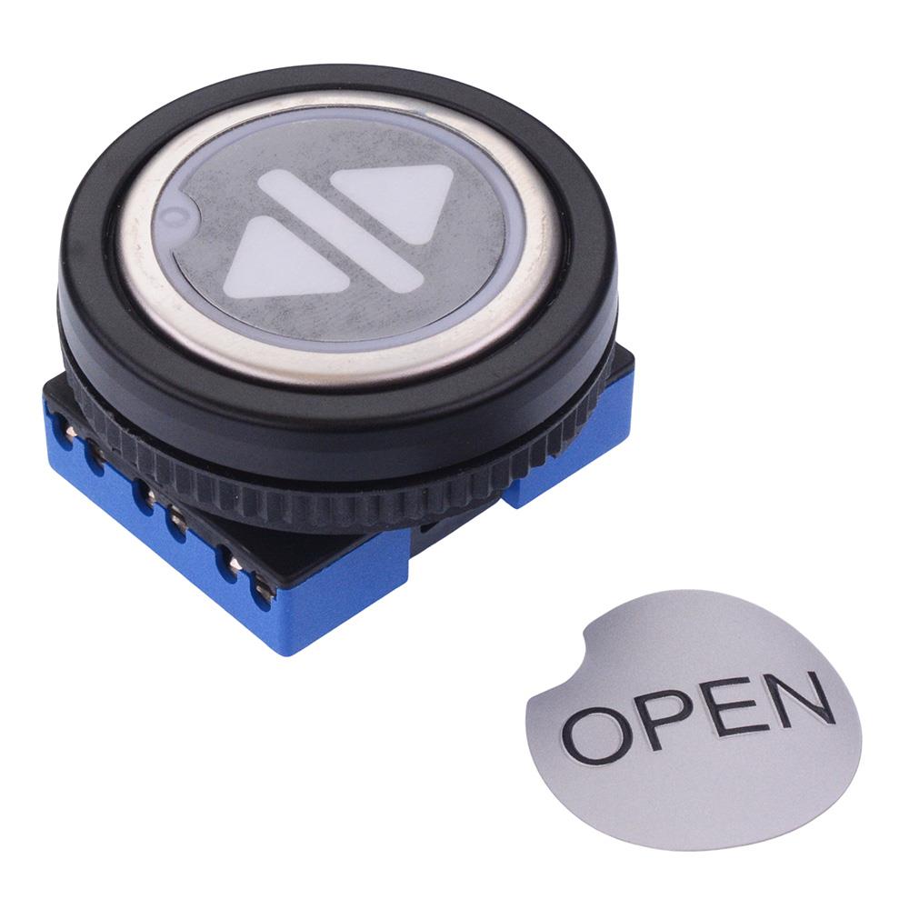 LPI5424R1K247XX APEM Door Open Red 24V illuminated Ring Large Actuator Push Button Switch IP53