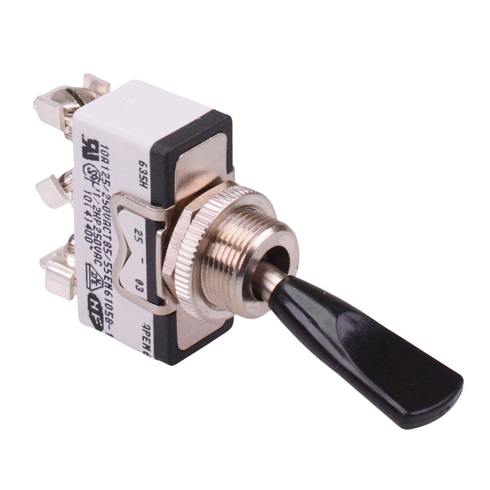 635HX2595 On-(On) Momentary Black Duckbill Lever 12mm Toggle Switch SPDT 10A APEM