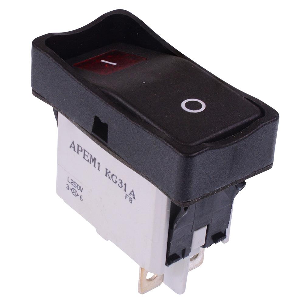 KG312A2NXD246XCV04XX03 APEM On-Off Red 250V illuminated Power Rocker Switch SPST IP65