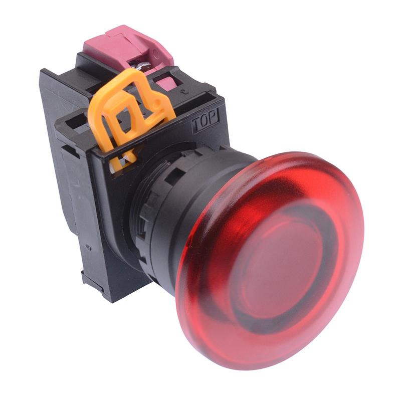 YW1L-A4E01Q4R Red 24V illuminated 22mm Mushroom Maintained Push Button Switch NC IP65 IDEC
