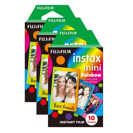Fujifilm Instax Mini Instant Photo Film - Rainbow 30 Sheets