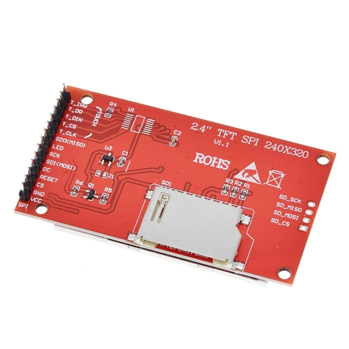 LCD 2.4 inch Full Colour TFT Display 240×320 Pixel PCB Adapter Micro SD Card ST7789V