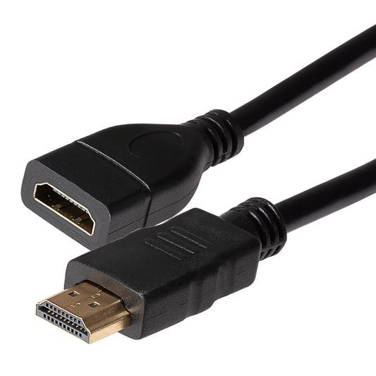 Maplin HDMI Male to HDMI Female 4K Ultra HD Extension Cable - Black - 3m