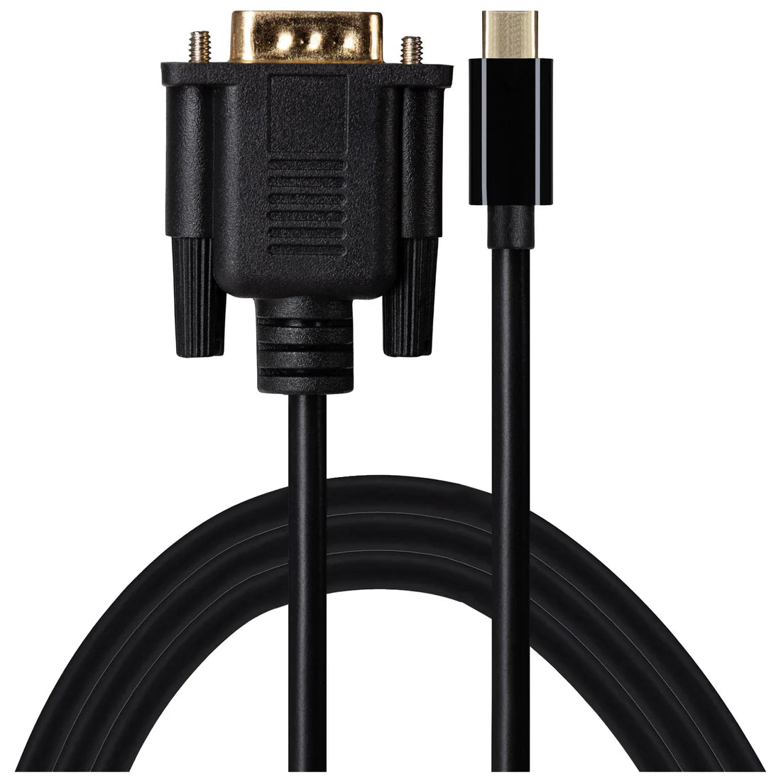 Maplin USB-C 3.1 to VGA Full HD 60Hz Monitor Cable, Alt Mode, Black, 1.8m