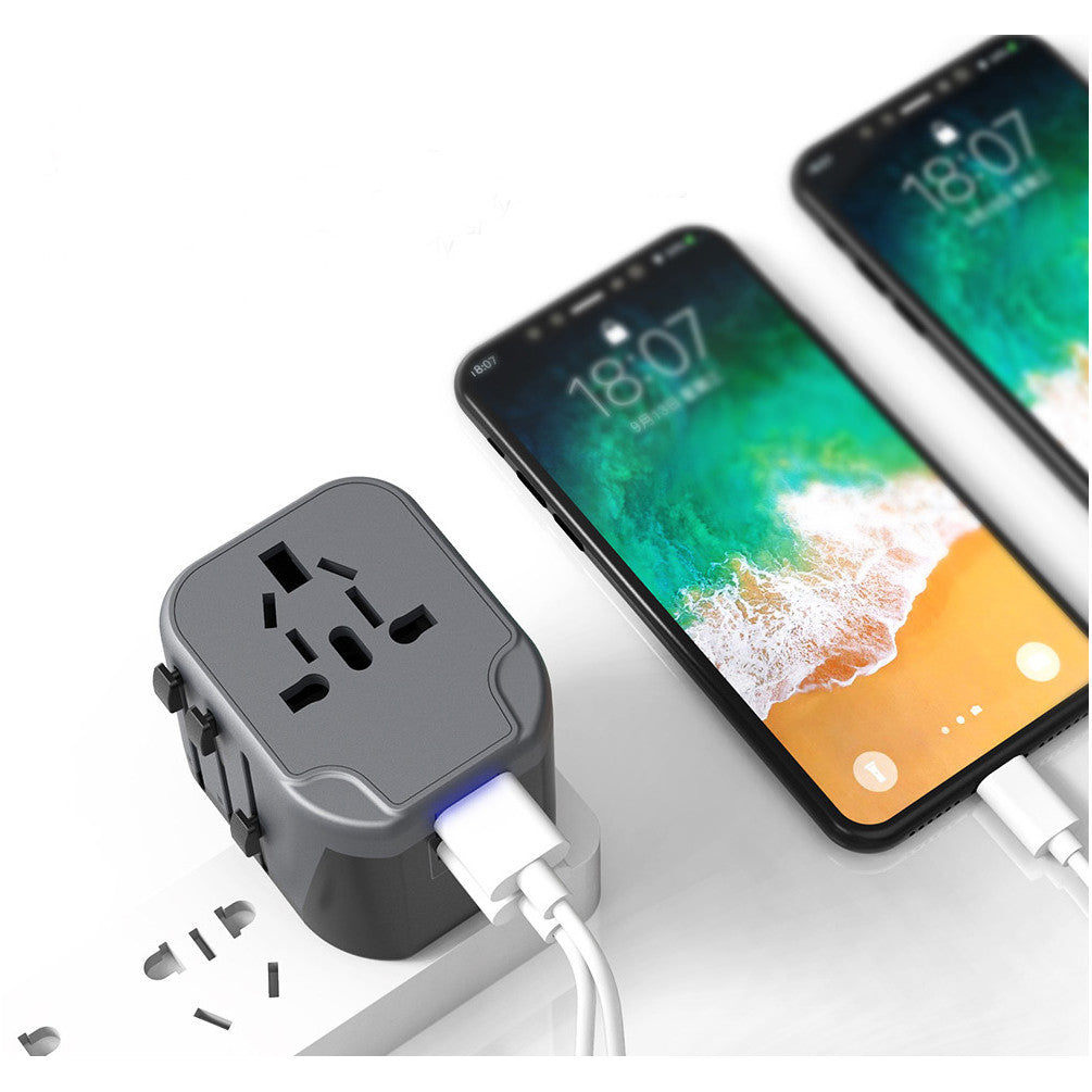 Maplin Worldwide Travel Adapter Wall Charger with 2x USB-A Ports - Pack of 2