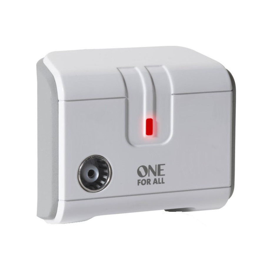 One For All 1-Way TV Aerial Signal Booster with 5G Filter