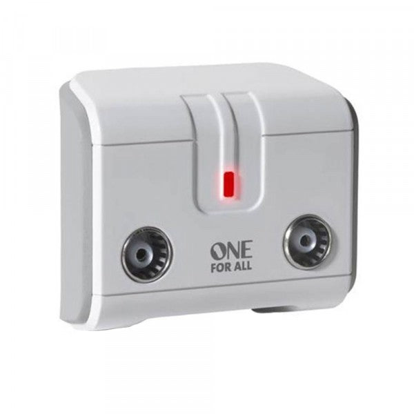 One For All 2-Way TV Aerial Signal Booster with 5G Filter