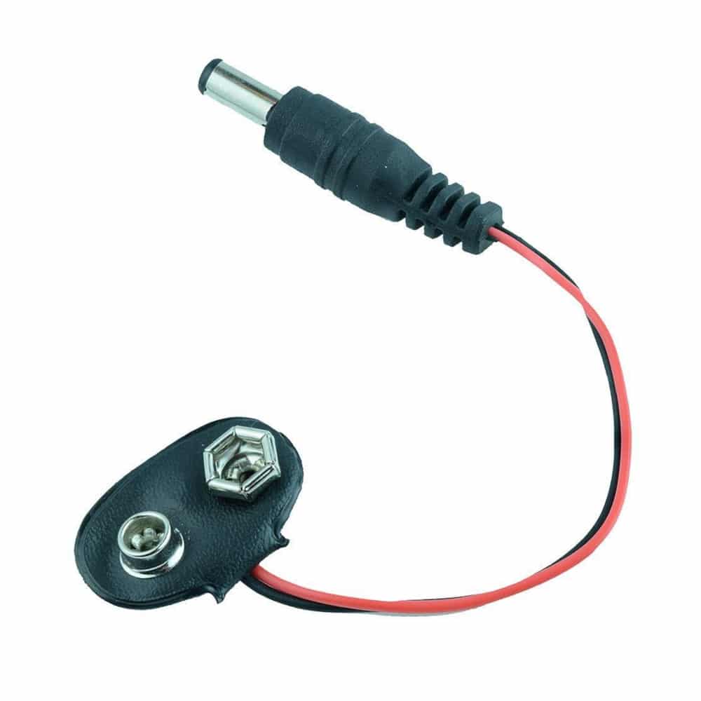 pp3 battery connector to 2.1mm jack plug