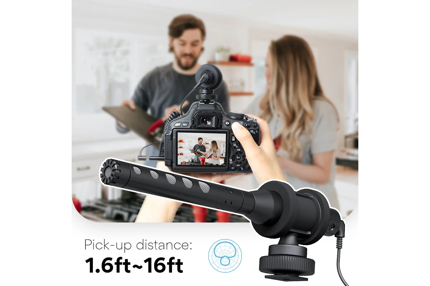 ProSound Shotgun Microphone Cardioid Electret Condenser 3.5mm Jack