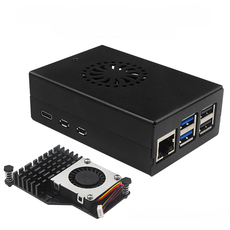 Raspberry Pi 5 Metal Case Active Cooler Compatible